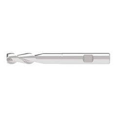 Corner Chamfer End Mill: 18.00 mm Dia, 47.00 mm LOC, 2 Flute, 0.10 mm Chamfer Width, Solid Carbide