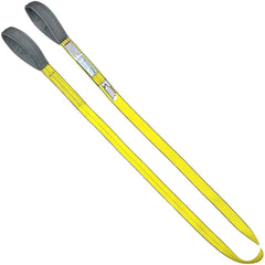 Flat Eye & Eye, Type 3 Web Sling: 4' Long, 3" Wide, 4800 lb Vertical Capacity, Polyester