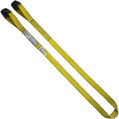 Flat Eye & Eye, Type 3 Web Sling: 12' Long, 3" Wide, 9300 lb Vertical Capacity, Nylon