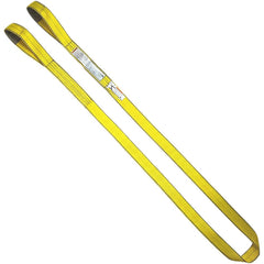 Flat Eye & Eye, Type 3 Web Sling: 6' Long, 1" Wide, 3200 lb Vertical Capacity, Polyester