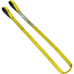 Flat Eye & Eye, Type 3 Web Sling: 6' Long, 3" Wide, 9300 lb Vertical Capacity, Nylon