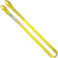 Twisted Eye & Eye, Type 4 Web Sling: 4' Long, 4" Wide, 6400 lb Vertical Capacity, Polyester