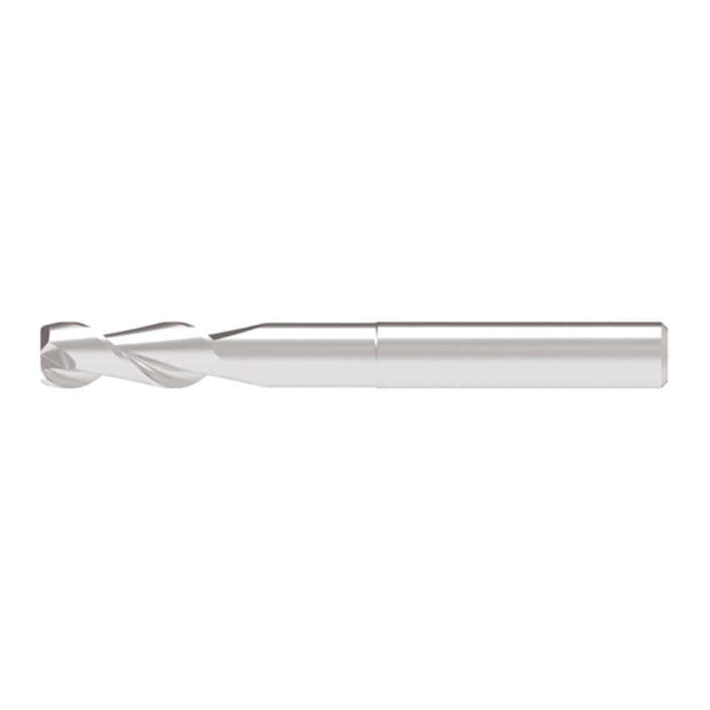 Corner Chamfer End Mill: 7.00 mm Dia, 21.00 mm LOC, 2 Flute, 0.10 mm Chamfer Width, Solid Carbide