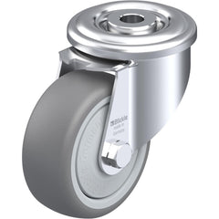 Standard Casters; Mount: Hollow Kingpin; Caster Type: Swivel w/Brake; Bearing Type: Precision Ball; Style: Double Ball; Wheel Diameter (Inch): 4; Wheel Width (Inch): 1-1/4