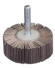 Mounted Flap Wheel: 1-1/4" Dia, 1/4" Face Width, 400 Grit