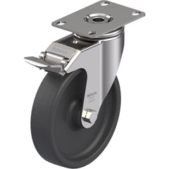 Standard Casters; Mount: Hollow Kingpin; Caster Type: Twin Wheel Swivel; Bearing Type: Precision Ball; Style: Double Ball; Wheel Diameter (Inch): 4; Wheel Width (Inch): 11/16