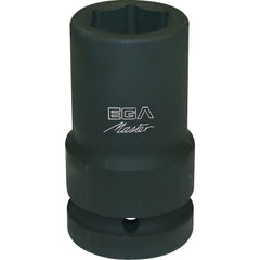 Impact Socket: 1" Drive, 2-1/4" Socket, Hex Drive