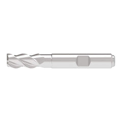 Corner Radius End Mill: 8.00 mm Dia, 17.00 mm LOC, 0.30 mm Radius, 3 Flute, Solid Carbide