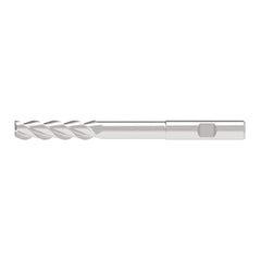 Corner Radius End Mill: 4.00 mm Dia, 16.50 mm LOC, 0.50 mm Radius, 3 Flute, Solid Carbide