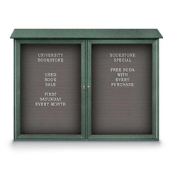 Enclosed Letter Board: 52" Wide, 40" High, Fabric, Gray