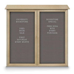 Enclosed Letter Board: 48" Wide, 48" High, Fabric, Gray