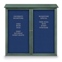 Enclosed Letter Board: 48" Wide, 48" High, Laminate, Blue