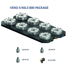 CNC Quick-Change Clamping Modules; Series: VERO-S; Actuation Type: Pneumatic; Number of Module Centers: 8; Indexing: No; Unlocking Pressure (lbf/sq in): 87.02