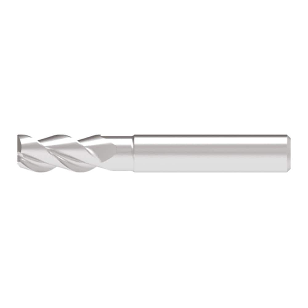 Corner Radius End Mill: 10.00 mm Dia, 21.00 mm LOC, 1.00 mm Radius, 3 Flute, Solid Carbide