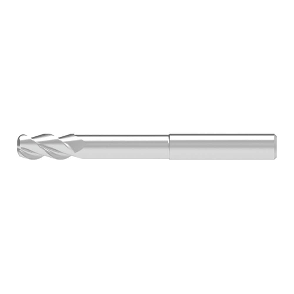 Corner Radius End Mill: 8.00 mm Dia, 21.00 mm LOC, 1.50 mm Radius, 3 Flute, Solid Carbide