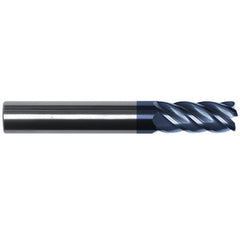 Corner Radius End Mill: 5/32" Dia, 9/16" LOC, 0.0150" Radius, 3 Flute, Solid Carbide