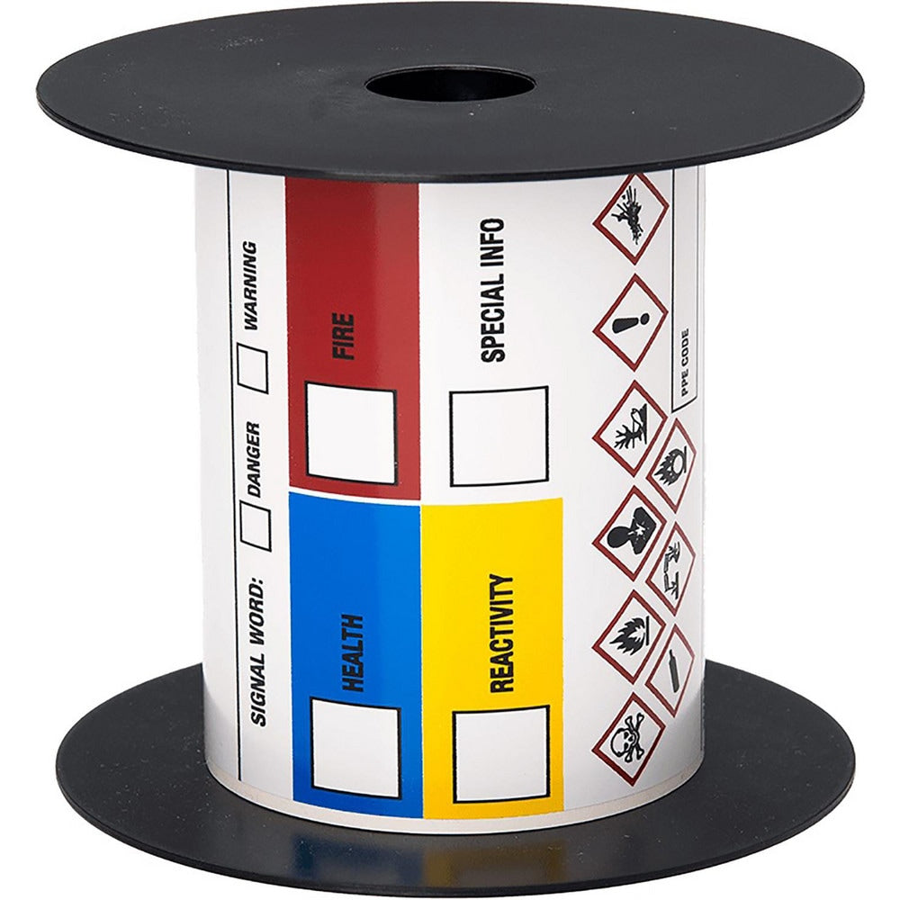 Labels, Ribbons & Tapes; Application: Safety Labeling, OSHA Compliance, GHS Labeling; Type: Thermal Transfer Printable Label; Color Family: White; Color: White