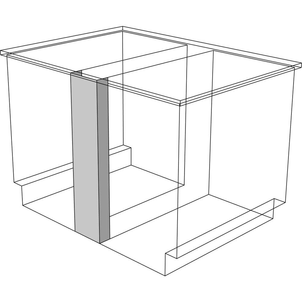 Cabinet Components & Accessories; Accessory Type: Rear Filler; For Use With: Standing Height Cabinets; Overall Depth: 1 in; Overall Height: 35.1 in; Material: Steel; Color: Pearl; Overall Width: 18