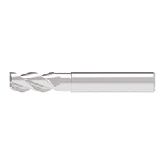 Corner Chamfer End Mill: 9.50 mm Dia, 21.00 mm LOC, 3 Flute, 0.20 mm Chamfer Width, Solid Carbide