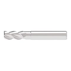 Corner Radius End Mill: 2.00 mm Dia, 4.50 mm LOC, 0.30 mm Radius, 3 Flute, Solid Carbide