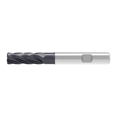 Corner Radius End Mill: 18.00 mm Dia, 55.00 mm LOC, 3.00 mm Radius, 6 Flute, Solid Carbide