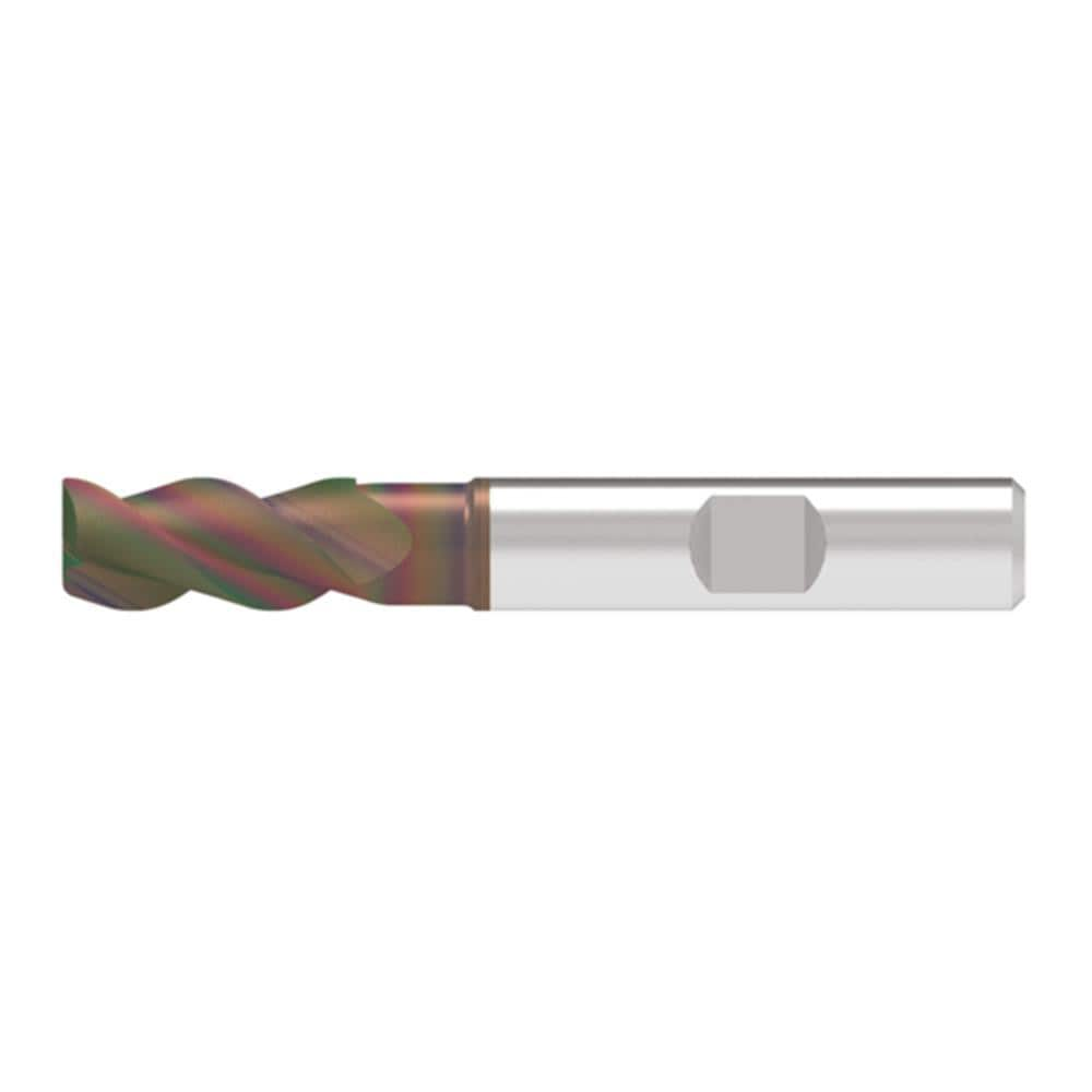 Corner Chamfer End Mill: 16.50 mm Dia, 36.00 mm LOC, 3 Flute, 0.20 mm Chamfer Width, Solid Carbide