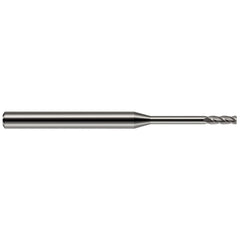 Corner Radius End Mill: 1/16" Dia, 0.186" LOC, 0.0100" Radius, 4 Flute, Solid Carbide