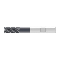 Corner Radius End Mill: 17.50 mm Dia, 36.00 mm LOC, 0.32 mm Radius, 4 Flute, Solid Carbide