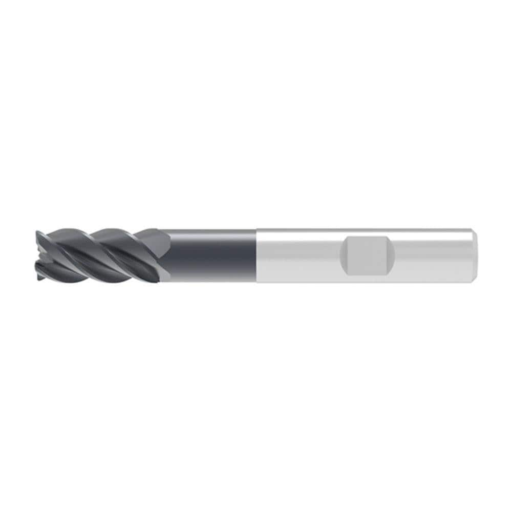 Corner Radius End Mill: 10.00 mm Dia, 22.00 mm LOC, 0.32 mm Radius, 4 Flute, Solid Carbide