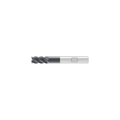 Corner Radius End Mill: 7.70 mm Dia, 21.00 mm LOC, 0.20 mm Radius, 4 Flute, Solid Carbide