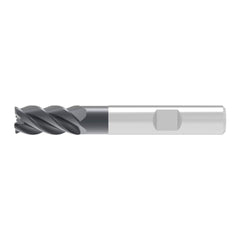 Corner Radius End Mill: 11.70 mm Dia, 26.00 mm LOC, 0.32 mm Radius, 4 Flute, Solid Carbide