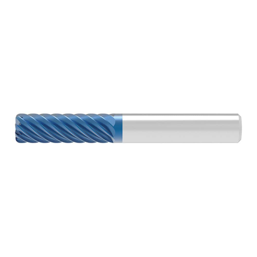 Corner Radius End Mill: 14.00 mm Dia, 30.00 mm LOC, 1.00 mm Radius, 6 Flute, Solid Carbide