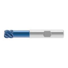 Corner Radius End Mill: 16.00 mm Dia, 16.00 mm LOC, 1.00 mm Radius, 6 Flute, Solid Carbide