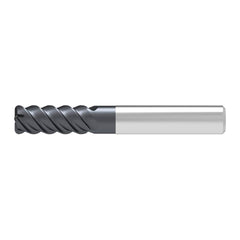 Corner Radius End Mill: 8.00 mm Dia, 22.00 mm LOC, 0.50 mm Radius, 4 Flute, Solid Carbide