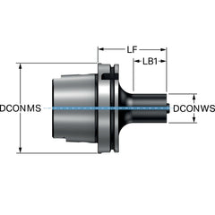 Modular Tool Holding System Adapters; Modular Connection Size: C5; Modular System Size: 125;C5; Projection (Decimal Inch): 2.9921; Projection (mm): 76.000; Overall Length (mm): 105; Overall Length (Decimal Inch): 4.1339; Through Coolant: Yes