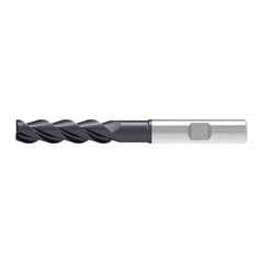 Corner Chamfer End Mill: 5.00 mm Dia, 30.00 mm LOC, 3 Flute, 0.12 mm Chamfer Width, Solid Carbide