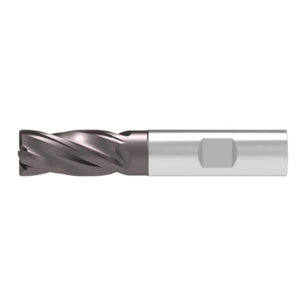 Corner Chamfer End Mill: 10.00 mm Dia, 22.00 mm LOC, 4 Flute, 0.25 mm Chamfer Width, Solid Carbide