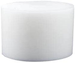 Plastic Disc: Polytetrafluroethylene, 4" Dia, White