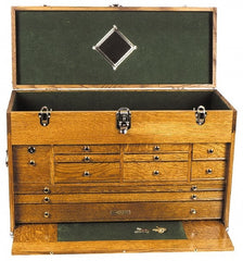 Tool Chest: 12 Drawers, 10-1/2" OAD, 16-3/4" OAH, 26" OAW