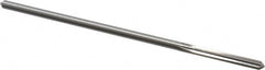 Chucking Reamer: #21, 4-1/2" OAL, 1-1/8" Flute Length, Straight-Cylindrical Shank, HSS