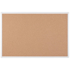 Cork Bulletin Boards; Bulletin Board Type: Open Cork Bulletin Board; Board Color: Brown; Board Material: Cork; Width (Inch): 47.24; Height (Inch): 35.43; Frame Material: Aluminum; Frame Color: White