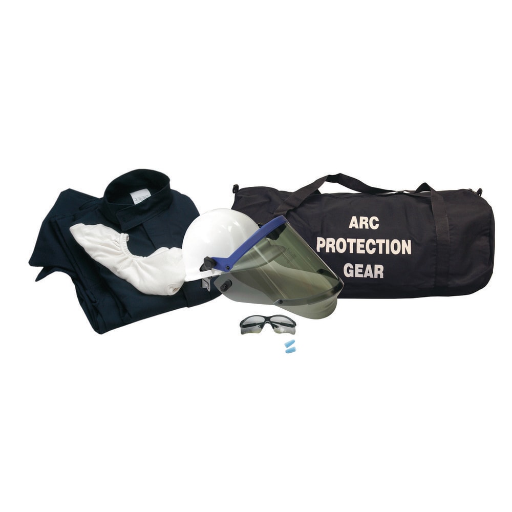 Arc Flash Clothing Kit: Size Medium, Cotton, Bib Overalls, Hoods & Jacket