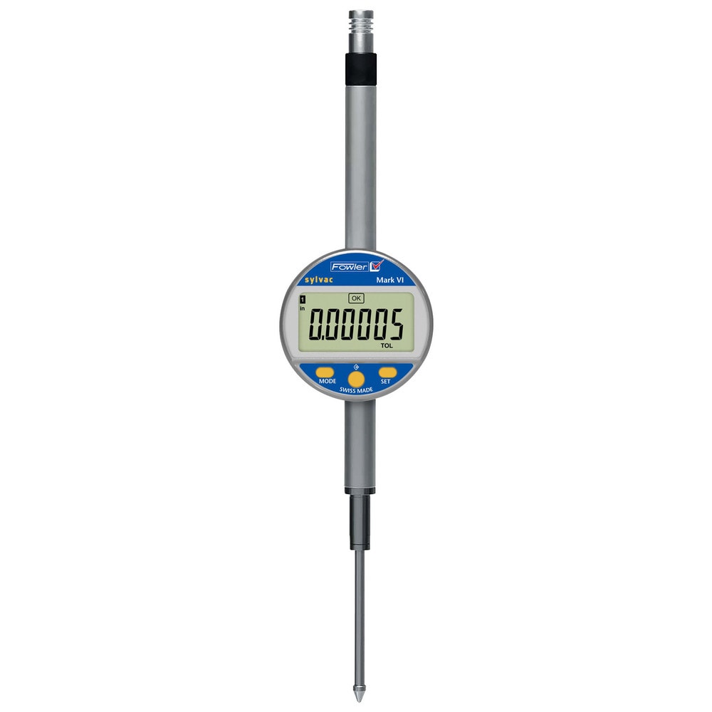 Electronic Test Indicator: 150.00 mm Max, 0.0004" Accuracy, Carbide Contact Point