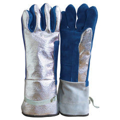 Heat-Resistant Gloves: Size Universal, Aluminized Back, Aluminized Carbon-Para Aramid Blend Coated, Carbon-Para Aramid Blend