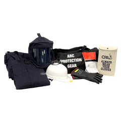 Arc Flash Clothing Kit: Size X-Large, Cotton, Bib Overalls, Hoods & Jacket