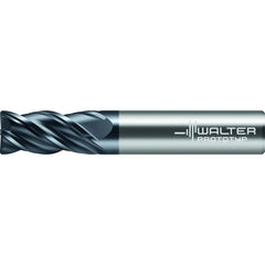 Corner Radius End Mill: 1/2" Dia, 1-1/4" LOC, 0.0150" Radius, 4 Flute, Solid Carbide