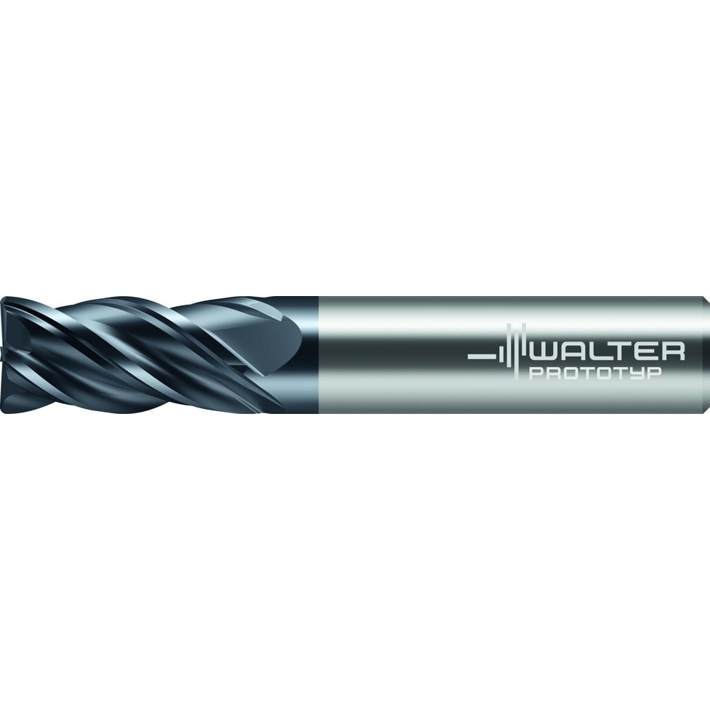 Corner Radius End Mill: 3/8" Dia, 1/2" LOC, 0.0200" Radius, 4 Flute, Solid Carbide