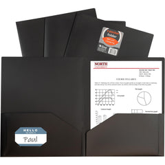 Portfolios, Report Covers & Pocket Binders; Color: Black; Overall Width: 9; Overall Length: 11.00; Material: Polypropylene