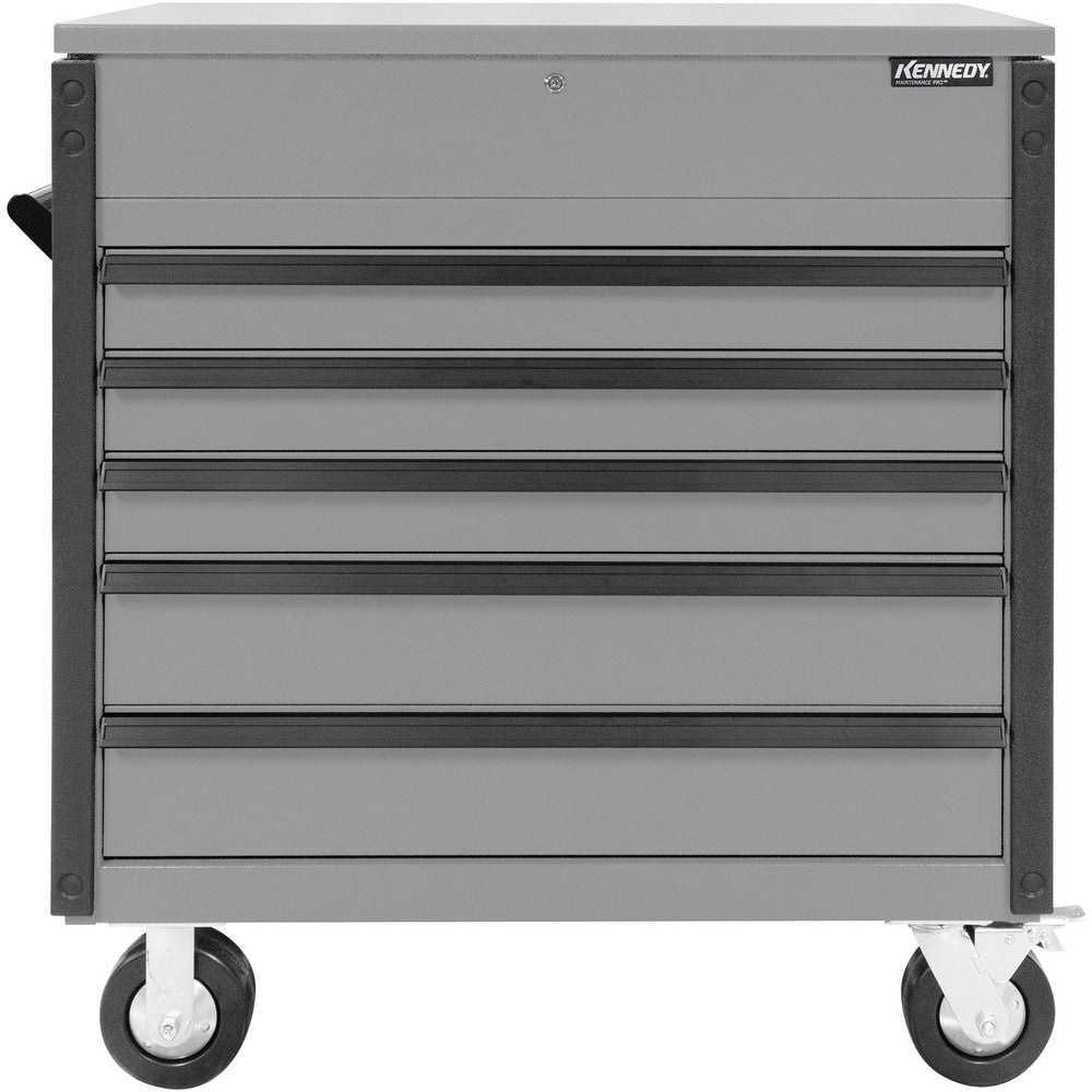 Steel Tool Roller Cabinet: 39" Wide, 43" High, 20" Deep, 5 Drawer