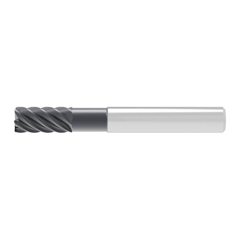 Corner Chamfer End Mill: 20.00 mm Dia, 38.00 mm LOC, 6 Flute, 0.30 mm Chamfer Width, Solid Carbide